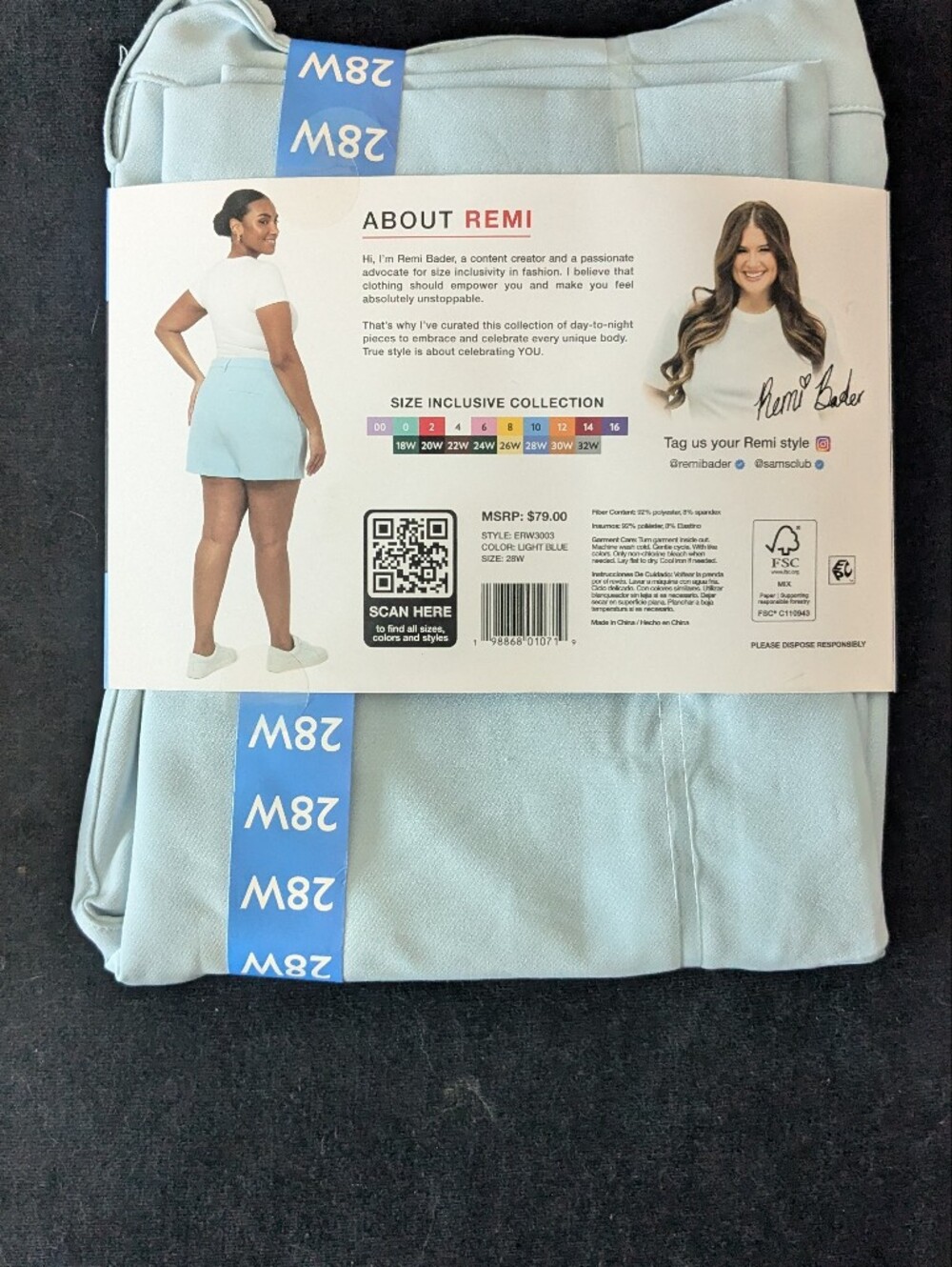 NWT! Edited By Remi Bader High-Rise Pastel Light Blue Trouser Shorts - Picture 3 of 6